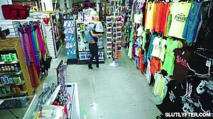 Shoplifter Penelope Woods Gangbanged by Pervy Officer Trainees