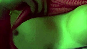 Italian milf Artemisia Love displays her big natural tits nipples close-up in slow motion bounce