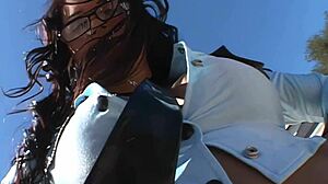 latina milf mom rides monster cock in stockings