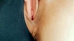 i rip my clothes off fingering this horny brunette milf pussy solo