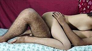 Desi Indian Stepmom Shares Hotel Bed with Stepson for Hardcore Action