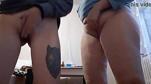 Shaved Student And Teacher Pussies Drip Wet From Mutual Masturbation Orgasms