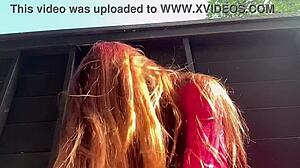 Italian Milf Artemisia's Long Hair Outdoor Fetish Heat!