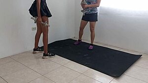 Latin Stepsisters Tease with Sensual Aerobics and Curvy Assets