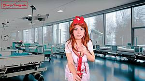 nurse's perverted toy play and joi instructions tease patient in hospital roleplay