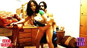 mucha lucha y COGIDA INTENSA en el ring con curvy latina