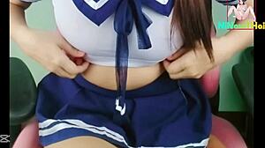 Niniew's Pink Pussy in Japanese Schoolgirl Uniform!