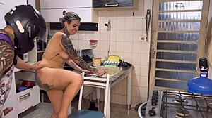 Petite Brazilian Blonde Deepthroats Delivery Guy Ass Shaking Fuck