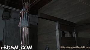 I can't stop fantasizing about my bound blonde babe slave's sexy jugs in hardcore BDSM toys play