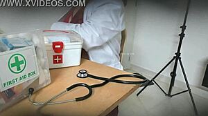 Doctor Plays Naughty Nurse Sucking Patient Cock Secretly In Clinic Room