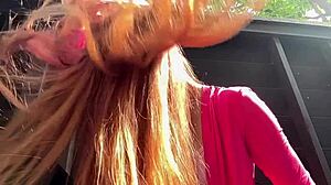 Italian Milf Artemisia's Long Hair Outdoor Fetish Heat!