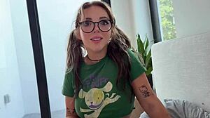 cum inside me, stepsis charli o rides rough and yanks off the condom for that creampie taboo