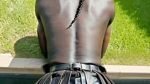 of books n boobs ia's leather skirt hides ebony teen tits dream