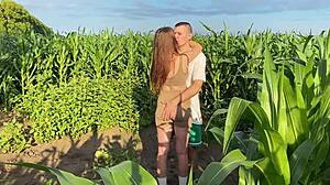 Rough Public Doggystyle Fucks Cute Multiorgasmic Babe Corn Field