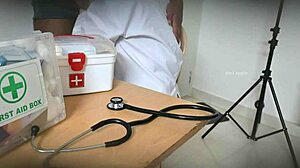 Doctor Plays Naughty Nurse Sucking Patient Cock Secretly In Clinic Room