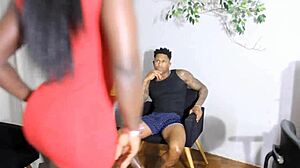 wanna see chocolate babe seduce hung young stud's big cock?