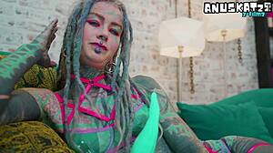 wanna see this tattooed punk slut gape her ass with toys?