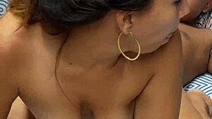 horny colombian babe panties off fucking stepbrother bedroom creampie