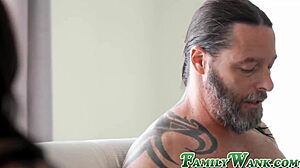 vanessa sky's big ass tempts stepdad to facial blast