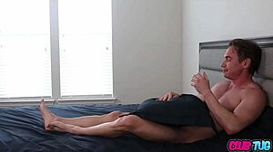 lilly jade's handjob makes monster cock cum on tits