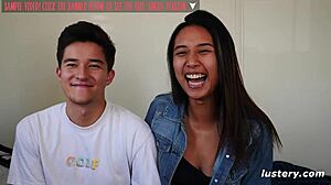 Isla undresses for intense submission pounding