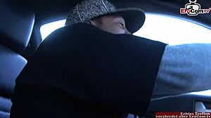 big tits brunette teen picked up by bbc shemale for facial cum 😩