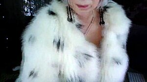 mature slut in luxurious fur coat delivers kinky wet pussy show