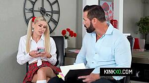 bratty anna kovachenko skips homework to ride stepdad's cock wildly