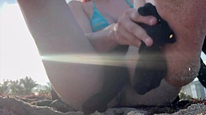 wanna see this italian milf flash her juicy shaved pussy on florida beach?