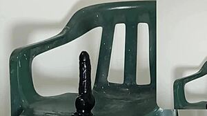 i'm johnazino update 1 ridin' black dildo on green plastic chair sep 08
