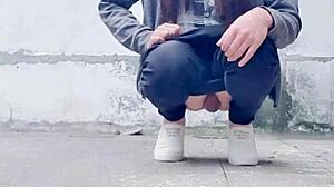 【伪娘婷婷】Shemale Tingting Outdoor Stockings Pee Masturbation Wild Afternoon!