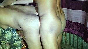 Girlfriend's private midnight doggystyle fuck real couple heat!