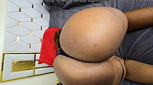 curvy ebony teases ripping lingerie off huge ass slow motion