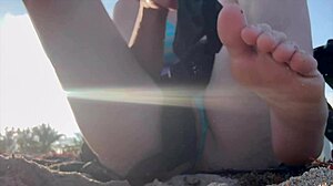 wanna see this italian milf flash her juicy shaved pussy on florida beach?