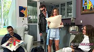 milf mommy offers free-use pussy wanksgiving in kitchen for horny son-in-law