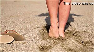 denise klarskov flashes publicly on malaga spain trip