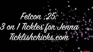Jenna's bound for 3-on-1 tickle torment at Fetcon