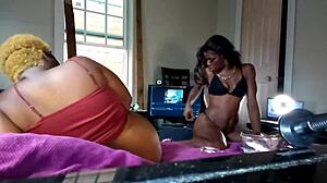 Bouncing Ebony Milf Pussy Grinds Big Black Dick Hard