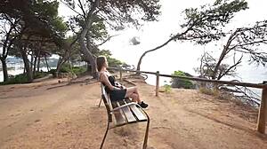 he bends her over for public pov anal creampie in park