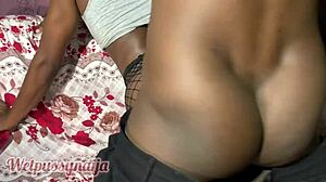 blacked ebony teen wetpussynaija doggy ass cum twice fishnets