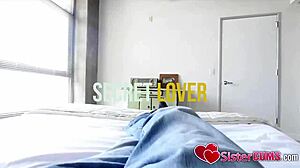 Messy Stepsister Natural Whore Sucks and Rides Cock