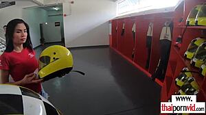 Petite Thai Teen Noom's Big Boobs Bounce on Wild Ride with Huge White Cock