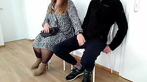 wet mature milf with huge saggy tits hairy pussy pantyhose accidentally meets future mother-in-law roleplay cum covered