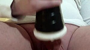 Tall Amateur Fleshlight Fuck Ends in Close-Up Cumshot
