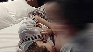 feels too good can't stop riding schoolgirl uniform cowgirl creampie