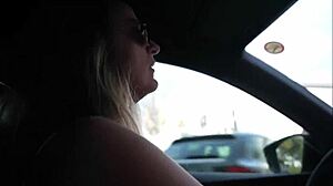 denise klarskov flashes publicly on malaga spain trip