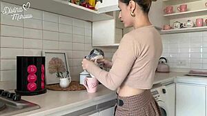 neighbor asks for sugar gets cock deep in ass cum mouth eye
