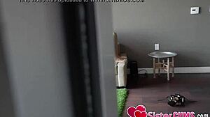 Messy Stepsister Natural Whore Sucks and Rides Cock
