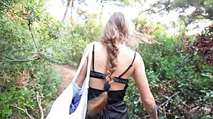 he bends her over for public pov anal creampie in park