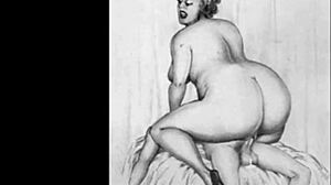vintage erotic retro illustration antique tease